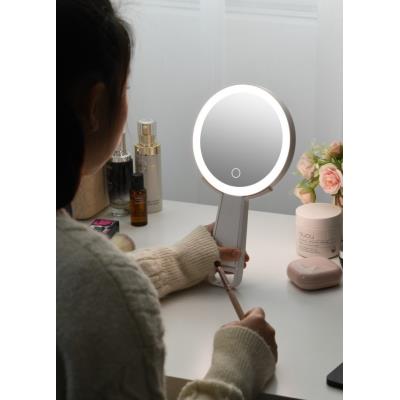 IMMAX LED kosmetické zrcátko SWEET Make up/ oboustranné/ 10x zvětšovací/ CCT/ stojánek na mobil/ bílé