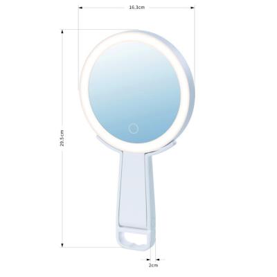 IMMAX LED kosmetické zrcátko SWEET Make up/ oboustranné/ 10x zvětšovací/ CCT/ stojánek na mobil/ bílé