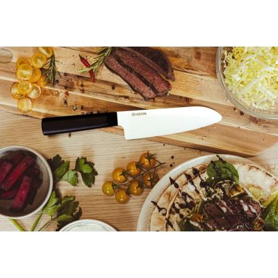 Kyocera Nůž Santoku 14 cm, bílá čepel, černá rukojeť