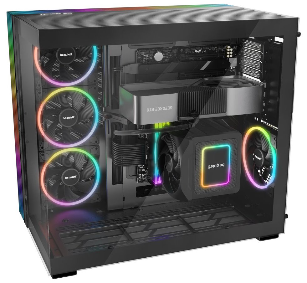 POŠKOZENÝ OBAL - Be quiet! skříň LIGHT BASE 900FX / ATX / ARGB pásek / 4x140mm ARGB fan / 2xUSB 3.0 / USB-C / panoramatická / ...