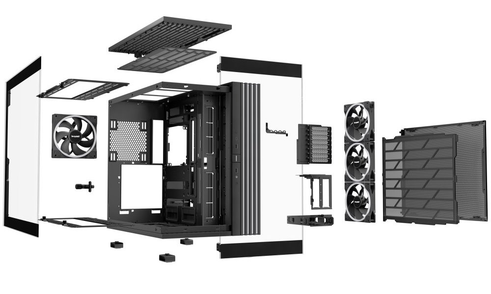 POŠKOZENÝ OBAL - Be quiet! skříň LIGHT BASE 900FX / ATX / ARGB pásek / 4x140mm ARGB fan / 2xUSB 3.0 / USB-C / panoramatická / ...