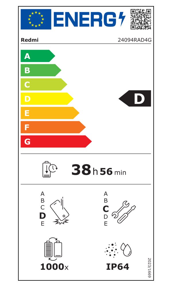 Xiaomi Redmi Note 14 5G - Midnight Black  6,67"/ 8GB/ 256GB