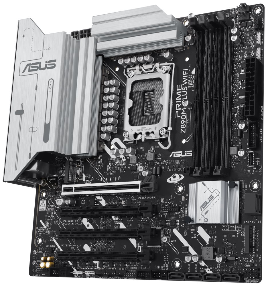 ASUS PRIME Z890M-PLUS WIFI / Z890 / LGA1851 / 4x DDR5 / M.2 / DP / HDMI / Wi-Fi / mATX