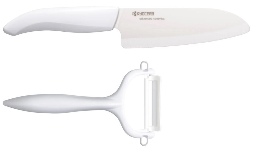 Kyocera Dárková sada na krájení a loupání – bílá