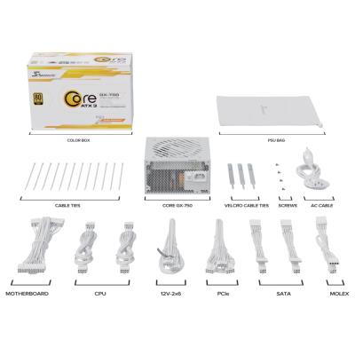 SEASONIC zdroj Core GX-750 bílý / 750W / ATX3.1 / 120mm fan / modulární / 80PLUS Gold