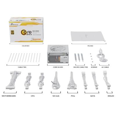 SEASONIC zdroj Core GX-650 bílý / 650W / ATX3.1 / 120mm fan / modulární / 80PLUS Gold