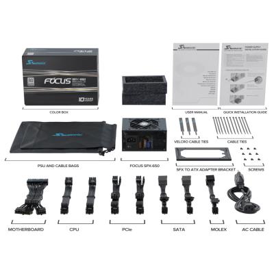 SEASONIC zdroj FOCUS SPX-650 / 650W / ATX2.4 / 80PLUS Gold