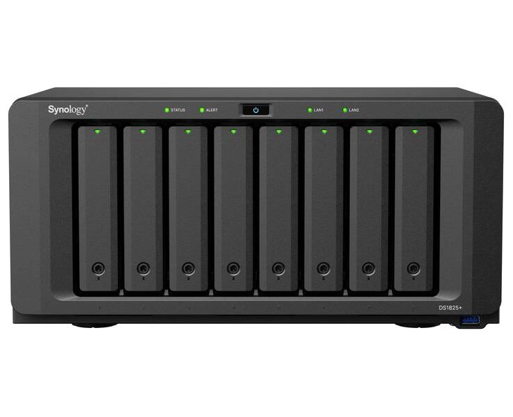 Synology DS1825+   8x SATA, 8GB RAM, 2x M.2, 3x USB3.2, 2x 2,5GbE, 1x PCIe, 2x USB-C