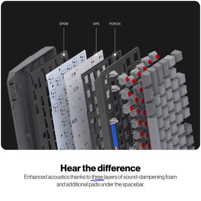 Endorfy mechanická klávesnice Thock V2 TKL / drátová / ARGB /  red sw. / USB / US layout
