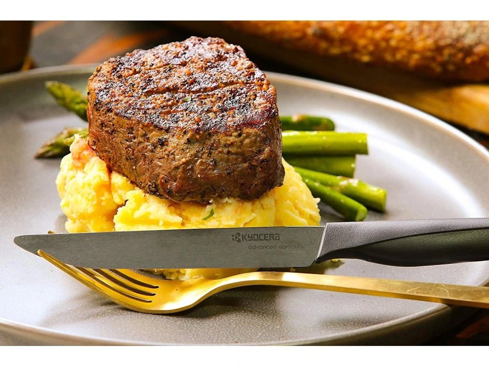 Kyocera Sada steakových nožů, 4 ks, černá rukojeť, černá čepel
