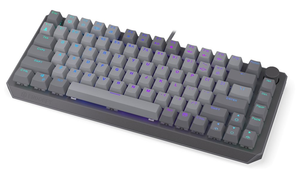 Endorfy mechanická klávesnice Thock V2 75% / drátová / ARGB /  red sw. / USB / zmenšená / US layout