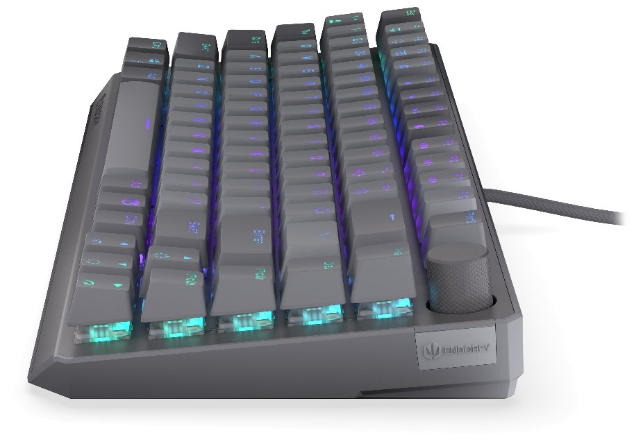 Endorfy mechanická klávesnice Thock V2 75% / drátová / ARGB /  red sw. / USB / zmenšená / US layout