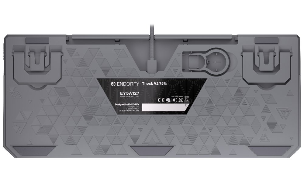 Endorfy mechanická klávesnice Thock V2 75% / drátová / ARGB /  red sw. / USB / zmenšená / US layout