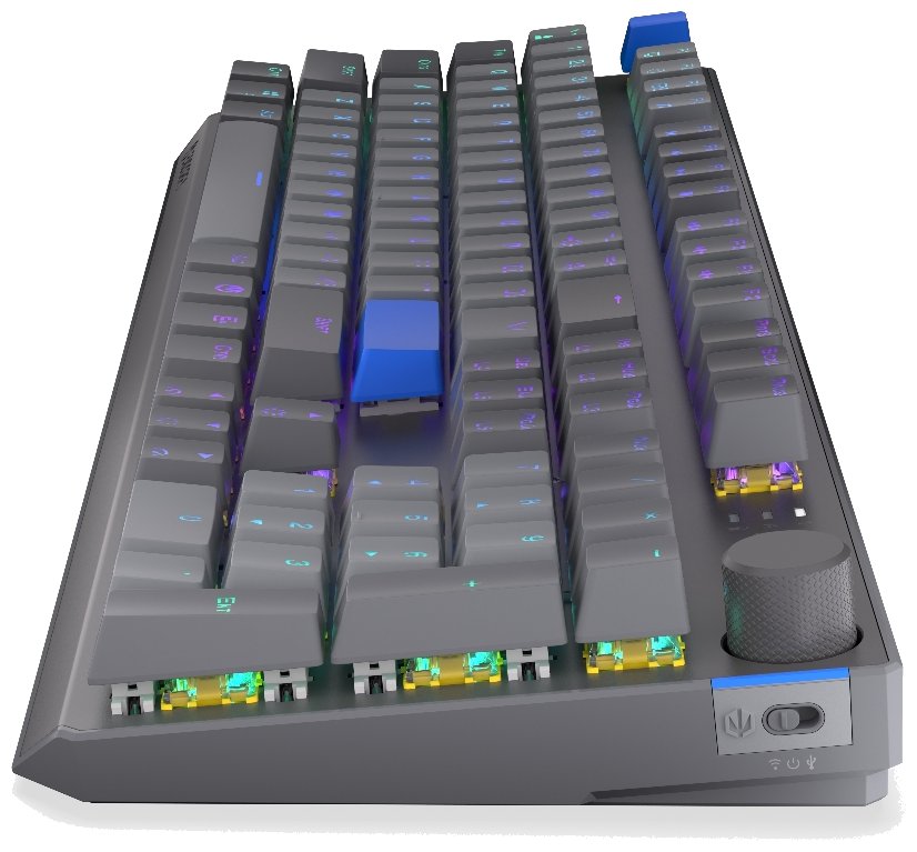 Endorfy mechanická klávesnice Thock V2 / bezdrátová / ARGB /  yellow sw. / USB / num. kl. / US layout