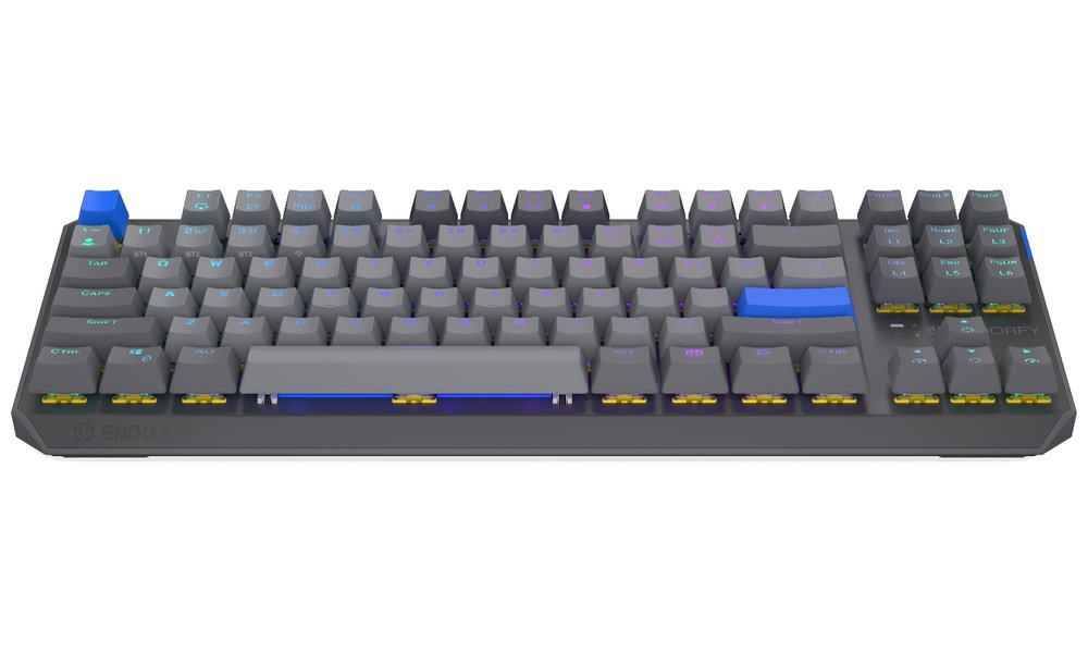 Endorfy mechanická klávesnice Thock V2 TKL / bezdrátová / ARGB /  yellow sw. / USB / US layout