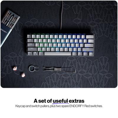 Endorfy mechanická klávesnice Thock V2 Compact / drátová / ARGB /  red sw. / USB / kompaktní / US layout