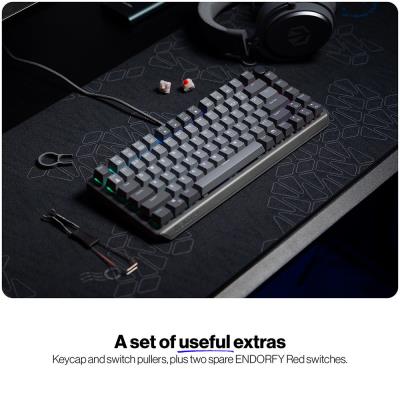 Endorfy mechanická klávesnice Thock V2 75% / drátová / ARGB /  red sw. / USB / zmenšená / US layout
