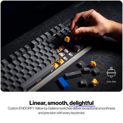 Endorfy mechanická klávesnice Thock V2 / bezdrátová / ARGB /  yellow sw. / USB / num. kl. / US layout