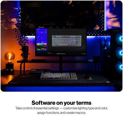 Endorfy mechanická klávesnice Thock V2 TKL / bezdrátová / ARGB /  yellow sw. / USB / US layout