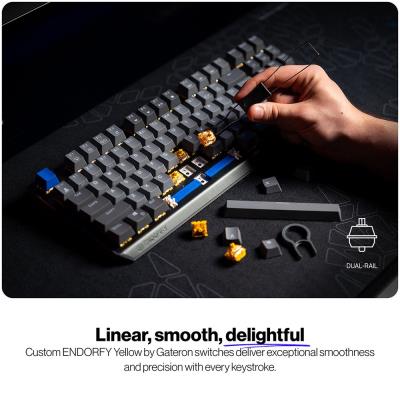 Endorfy mechanická klávesnice Thock V2 TKL / bezdrátová / ARGB /  yellow sw. / USB / US layout