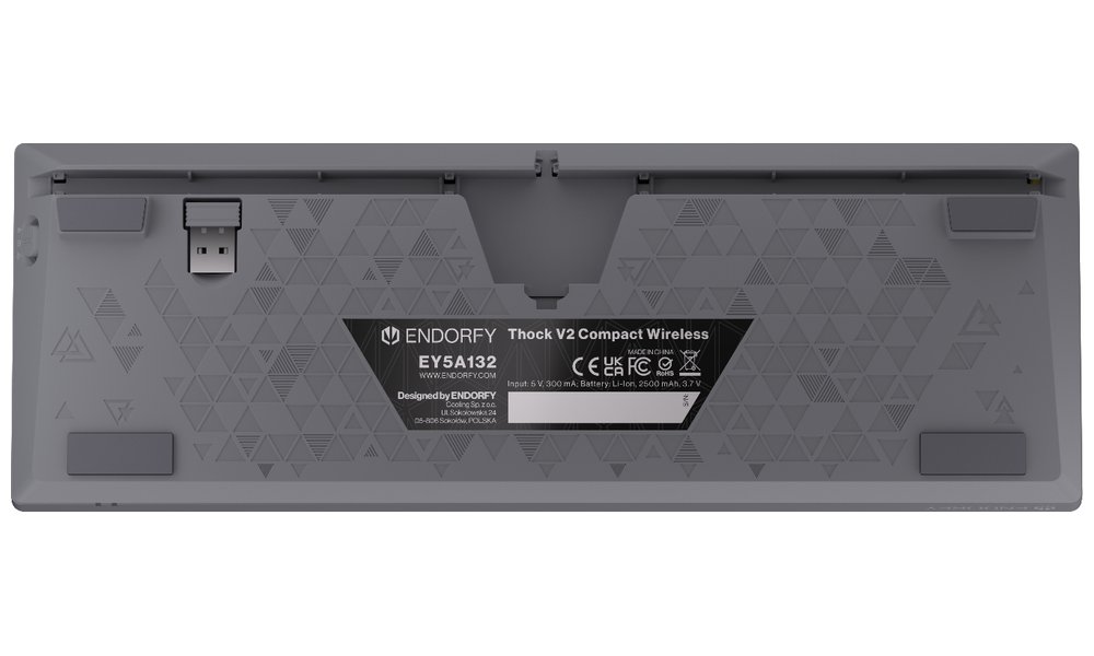 Endorfy mechanická klávesnice Thock V2 Compact / bezdrátová / ARGB /  yellow sw. / USB / kompaktní / US layout