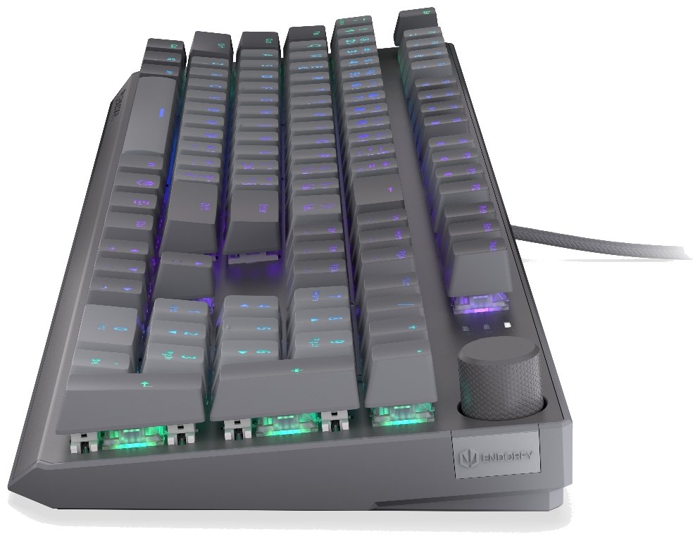 Endorfy mechanická klávesnice Thock V2 / drátová / ARGB /  red sw. / USB / num. kl. / CZ/SK layout