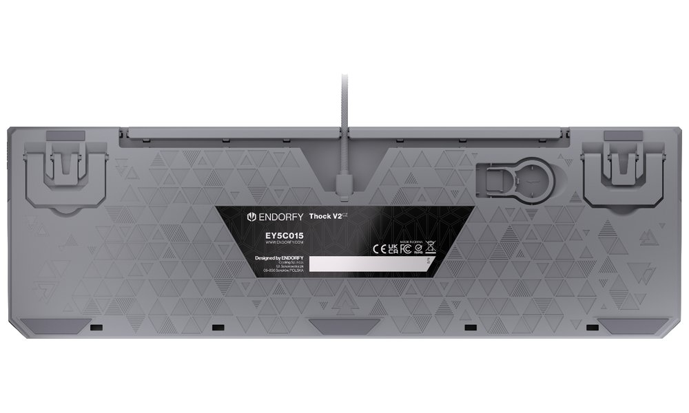 Endorfy mechanická klávesnice Thock V2 / drátová / ARGB /  red sw. / USB / num. kl. / CZ/SK layout