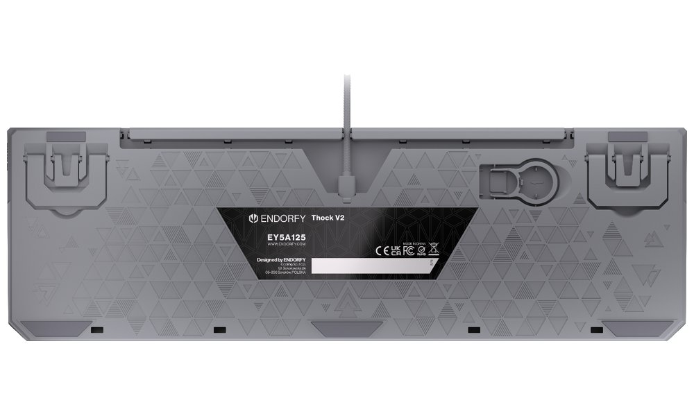 Endorfy mechanická klávesnice Thock V2 / drátová / ARGB /  red sw. / USB / num. kl. / US layout