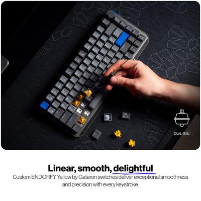 Endorfy mechanická klávesnice Thock V2 75% / bezdrátová / ARGB /  yellow sw. / USB / zmenšená / US layout