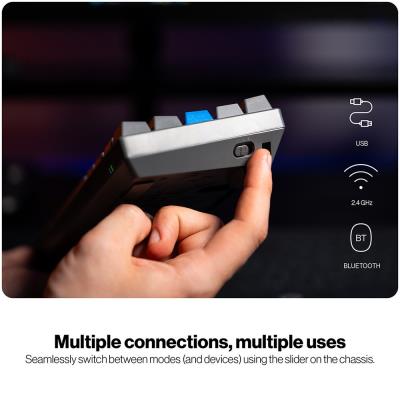 Endorfy mechanická klávesnice Thock V2 Compact / bezdrátová / ARGB /  yellow sw. / USB / kompaktní / US layout