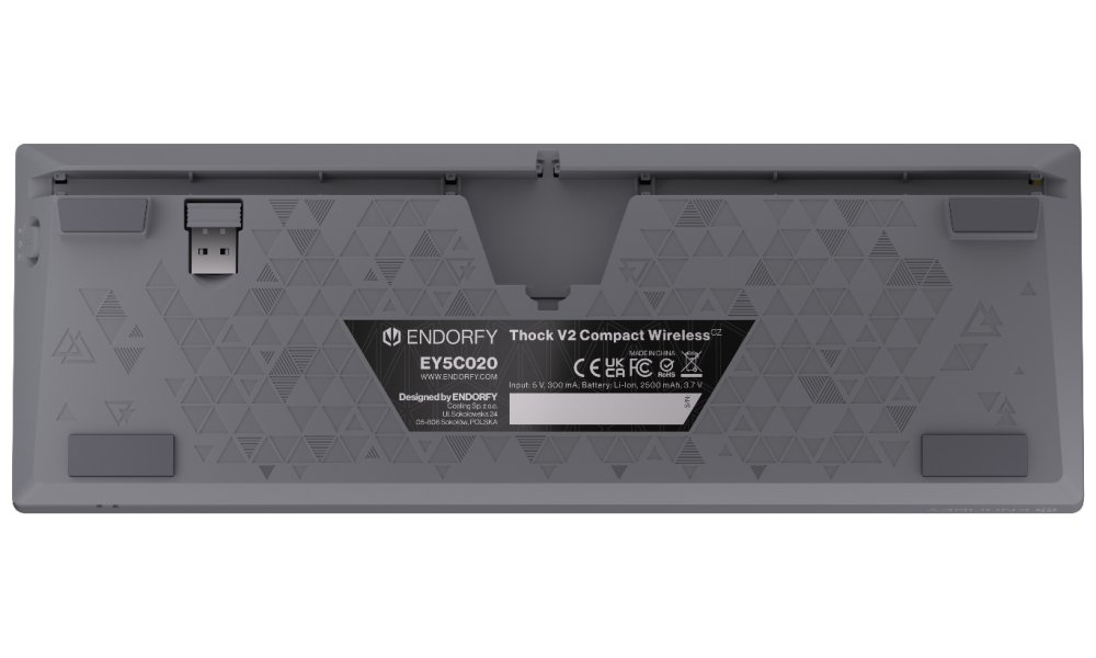 Endorfy mechanická klávesnice Thock V2 Compact / bezdrátová / ARGB /  yellow sw. / USB / kompaktní / CZ/SK layout