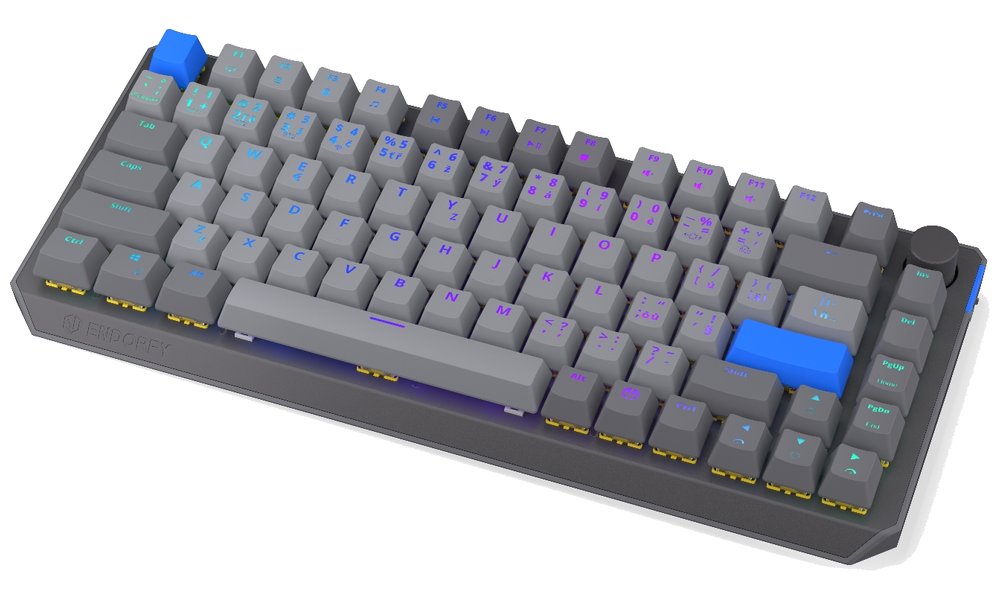 Endorfy mechanická klávesnice Thock V2 75% / bezdrátová / ARGB /  yellow sw. / USB / zmenšená / CZ/SK layout