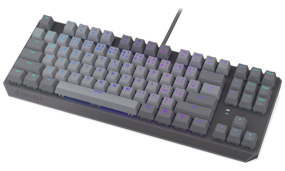 Endorfy mechanická klávesnice Thock V2 TKL / drátová / ARGB /  red sw. / USB / CZ/SK layout