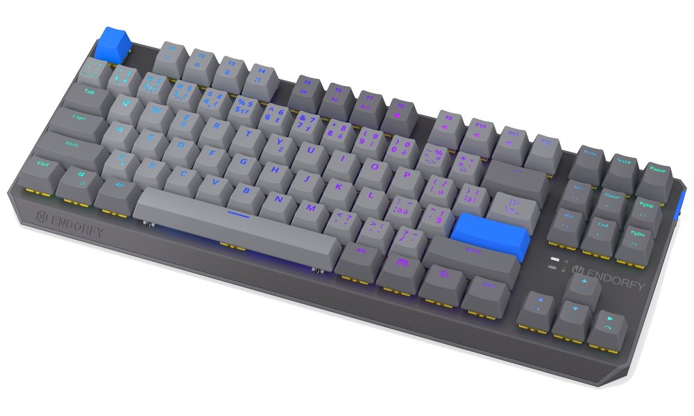 Endorfy mechanická klávesnice Thock V2 TKL / bezdrátová / ARGB /  yellow sw. / USB / CZ/SK layout