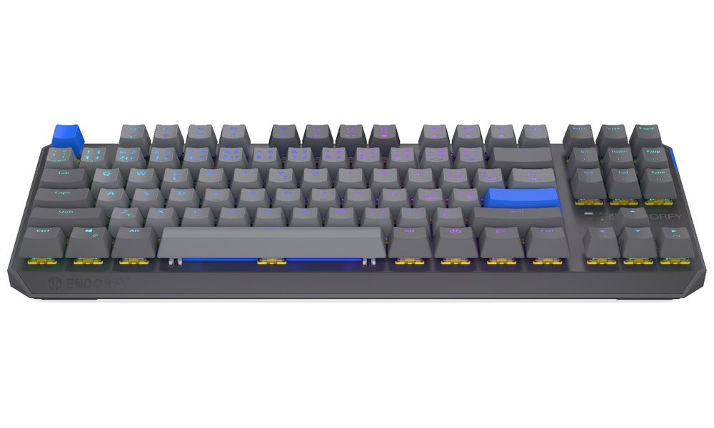 Endorfy mechanická klávesnice Thock V2 TKL / bezdrátová / ARGB /  yellow sw. / USB / CZ/SK layout