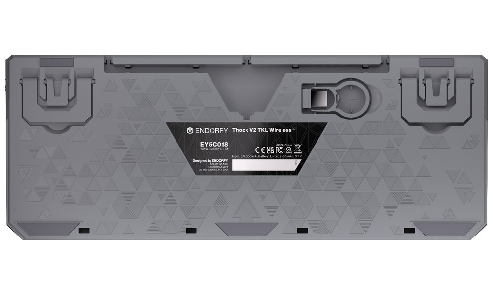 Endorfy mechanická klávesnice Thock V2 TKL / bezdrátová / ARGB /  yellow sw. / USB / CZ/SK layout