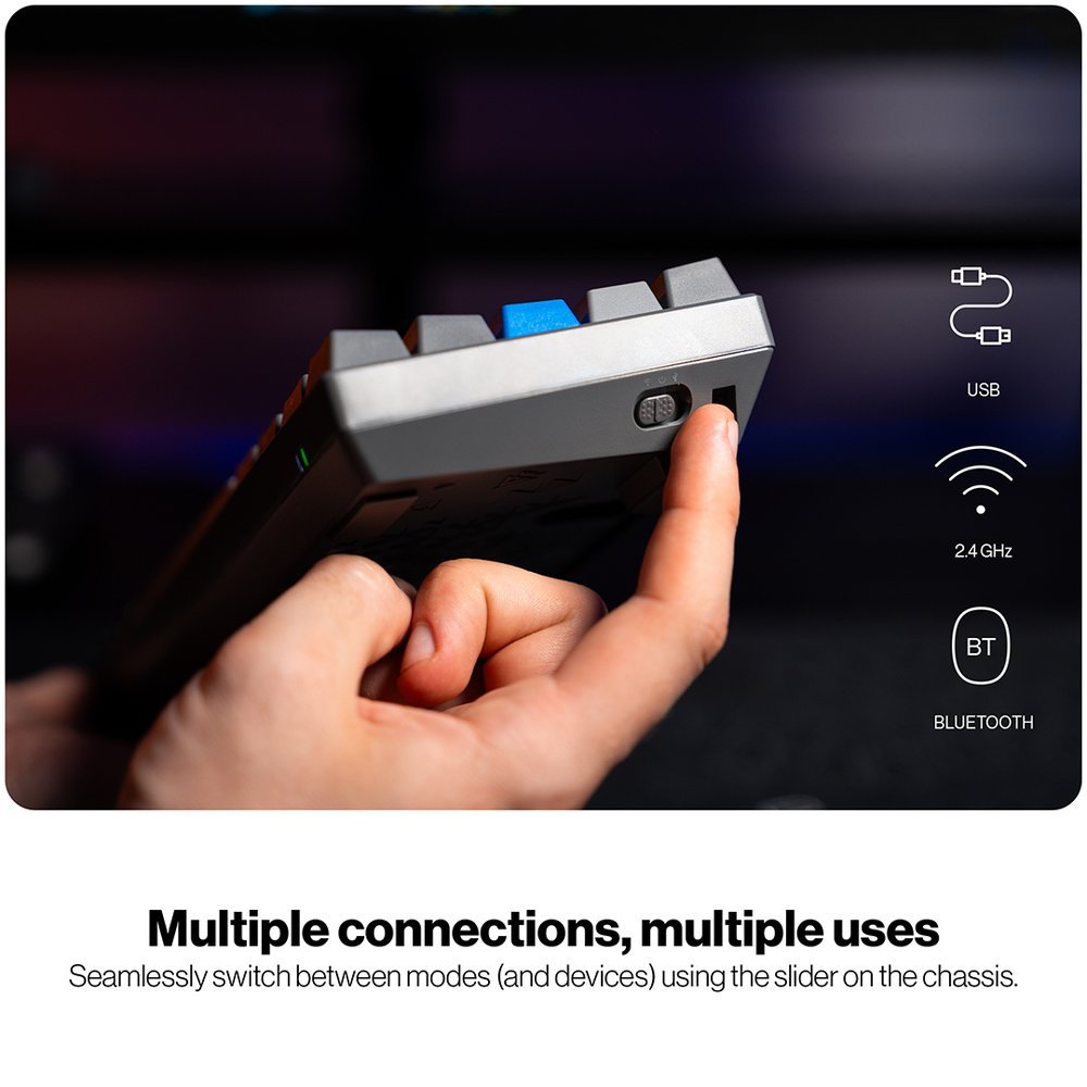 Endorfy mechanická klávesnice Thock V2 Compact / bezdrátová / ARGB /  yellow sw. / USB / kompaktní / CZ/SK layout