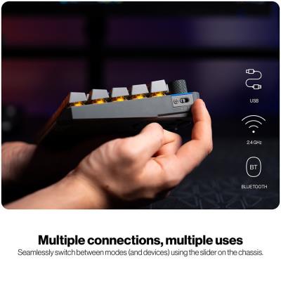 Endorfy mechanická klávesnice Thock V2 75% / bezdrátová / ARGB /  yellow sw. / USB / zmenšená / CZ/SK layout