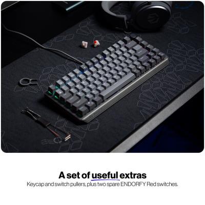 Endorfy mechanická klávesnice Thock V2 75% / drátová / ARGB /  red sw. / USB / zmenšená / CZ/SK layout