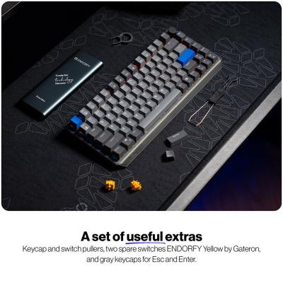 Endorfy mechanická klávesnice Thock V2 75% / bezdrátová / ARGB /  yellow sw. / USB / zmenšená / CZ/SK layout