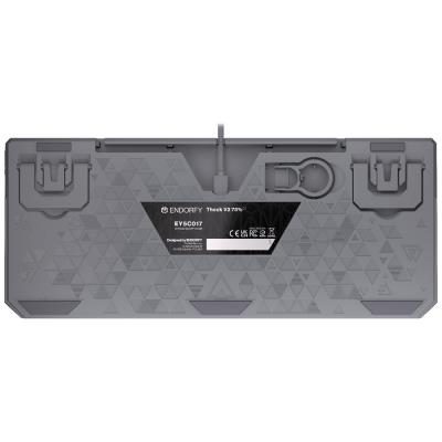 Endorfy mechanická klávesnice Thock V2 75% / drátová / ARGB /  red sw. / USB / zmenšená / CZ/SK layout