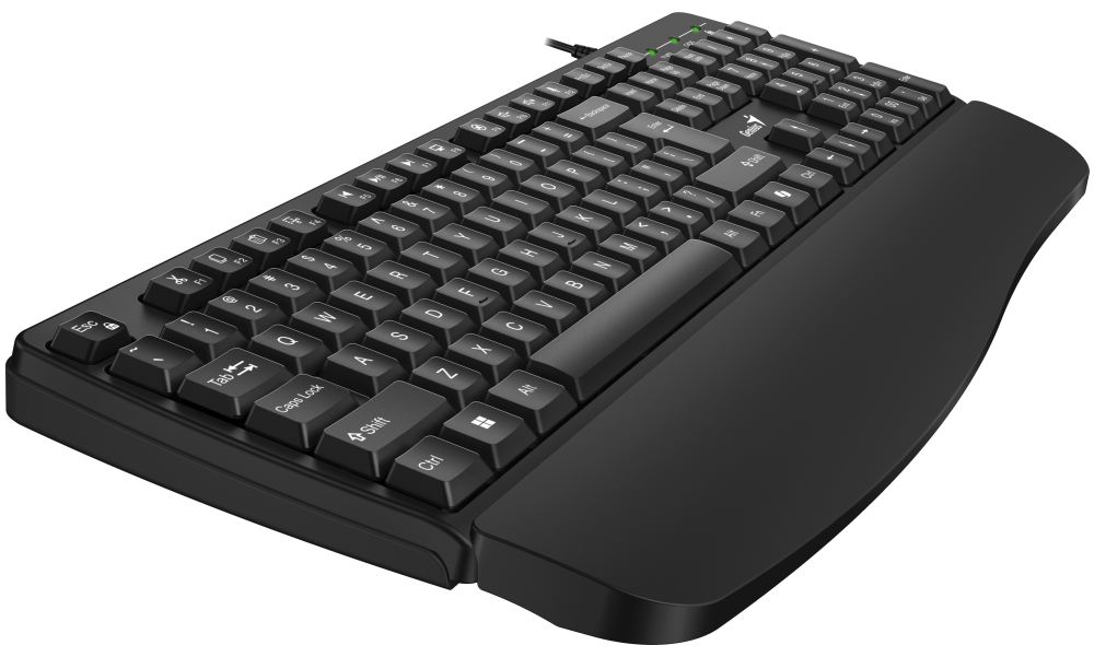 GENIUS KM-123/ Drátový set/ Ergo předložka/ Copilot/ USB/ černá/ CZ+SK layout