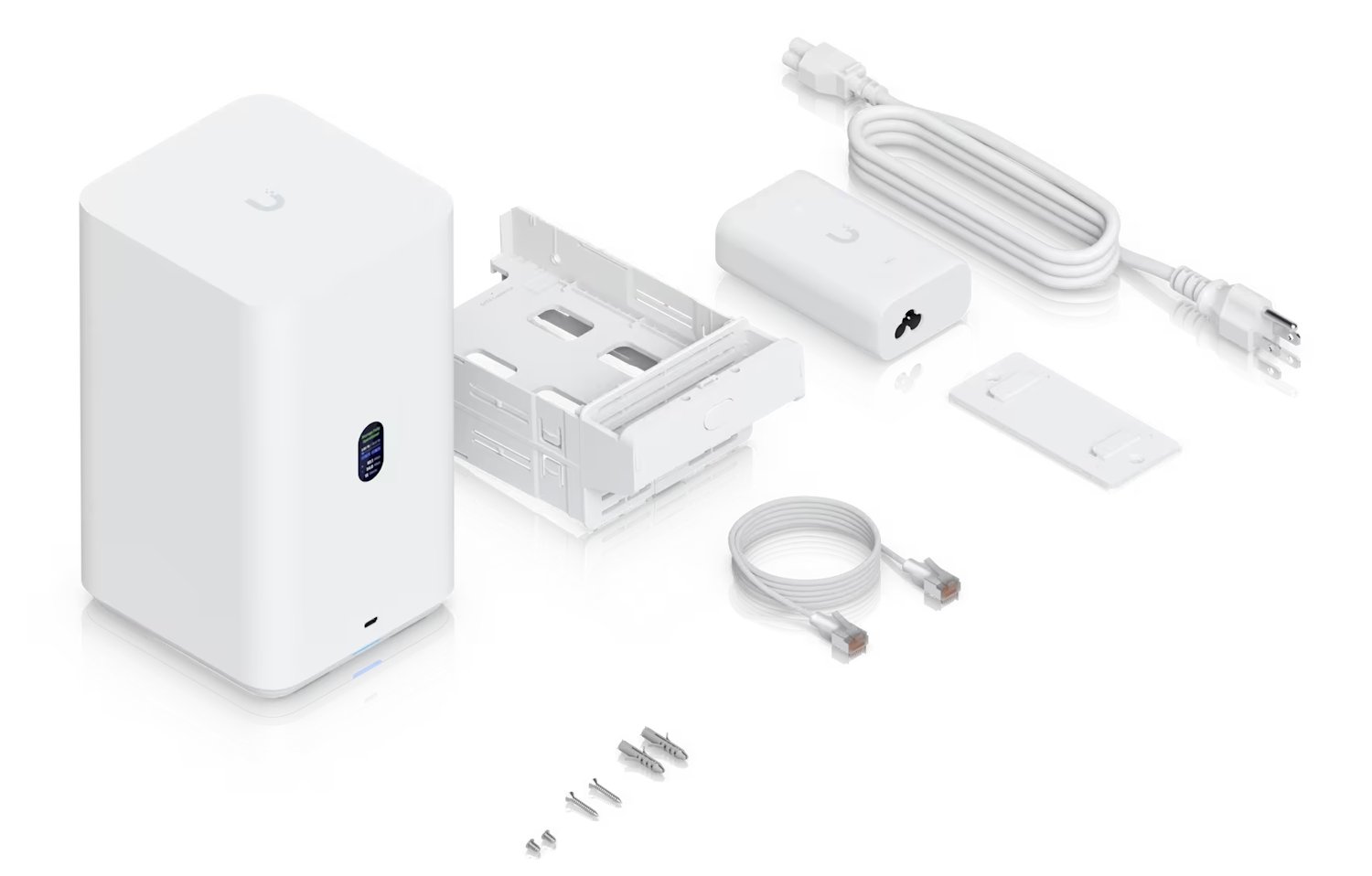 Ubiquiti UniFi UNAS 2 W - NAS server, 2x 3,5" slot HDD/SSD, RAID, 2.5GbE, 5Gbps USB-C, PoE++, bílý