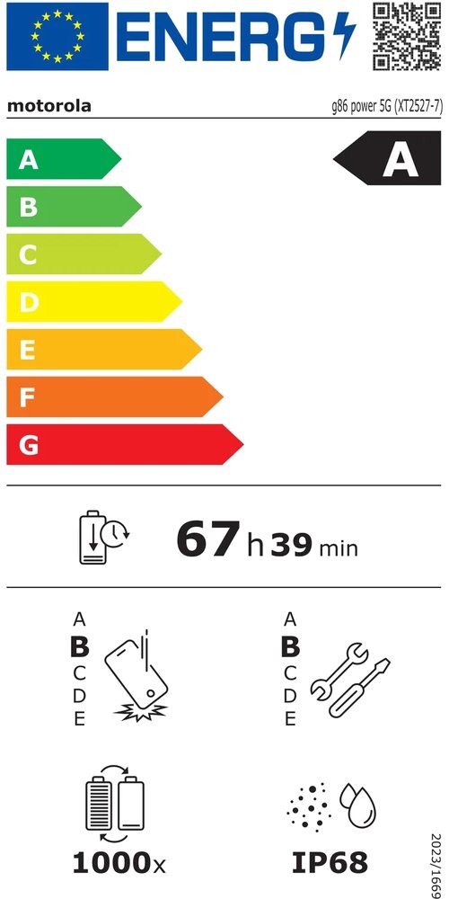 Motorola Moto G86 Power - PANTONE Cosmic Sky   6,67" / single SIM + eSIM/ 12GB/ 256GB/ 5G/ Android 15