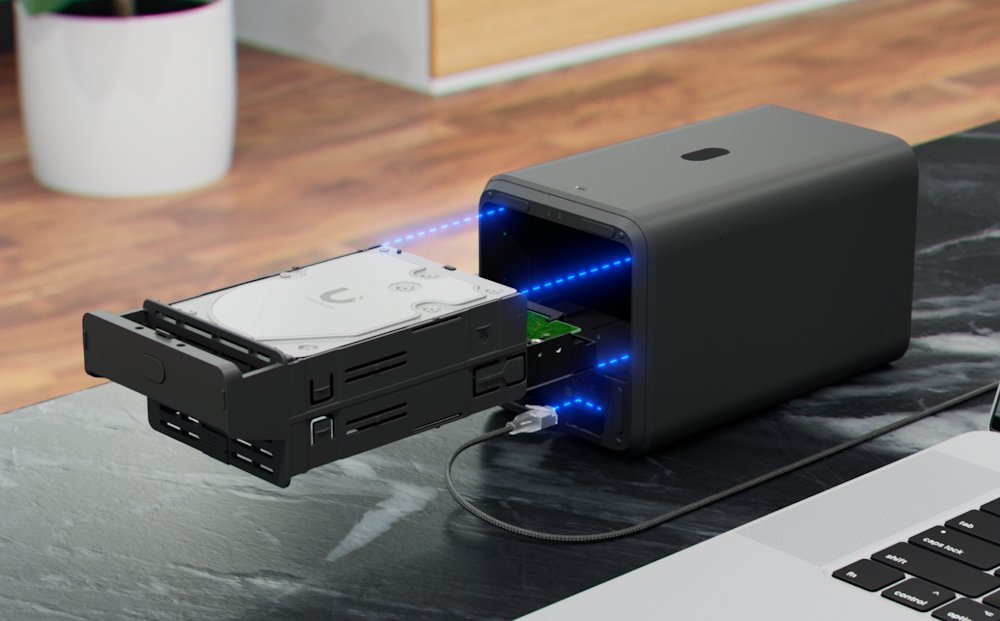 Ubiquiti UniFi UNAS 2 B - NAS server, 2x 3,5" slot HDD/SSD, RAID, 2.5GbE, 5Gbps USB-C, PoE++, černý