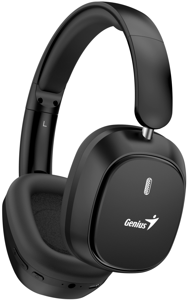 GENIUS bezdrátový headset HS-820BT/ černý/ BT5.4/ USB-C nabíjení/ skládací