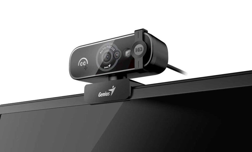 GENIUS FaceCam OPEN/ 5M Full HD/ Windows Hello/ autofocus/ 360° rotace/ 60° náklon/ USB-C/ USB/ UVC/ mikrofon/ černá