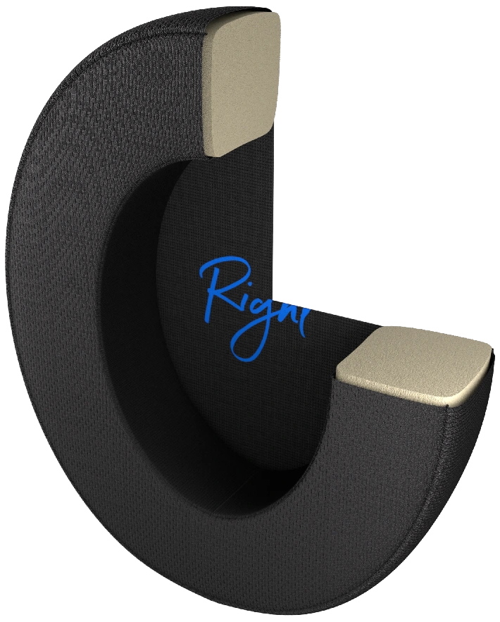 Endorfy náušníky Soft Breathing / textilní / paměťová pěna / univerzální / černé