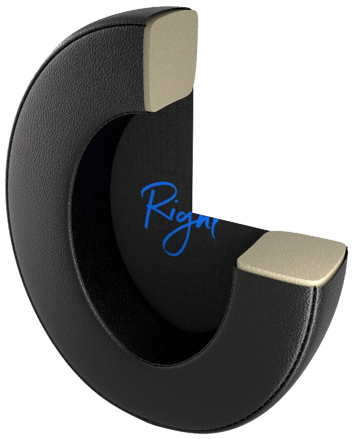 Endorfy náušníky Leather / PU kůže / paměťová pěna / univerzální / černé