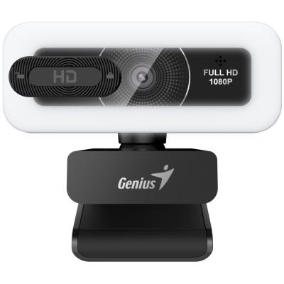 GENIUS FaceCam Light/ 2M 1080P/ LED světlo/ kryt soukromí/ USB-C/ USB/ UVC/ mikrofon/ černá